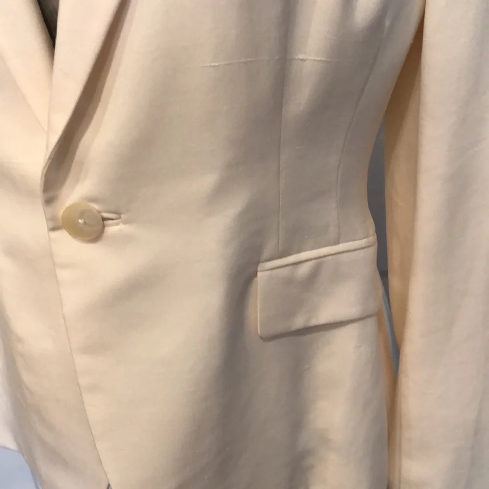 Ralph Lauren Black Label Ivory Silk Suit Jacket - Picture 3 of 12
